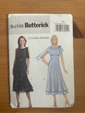 Butterick Butter Light Blue & Black Polka Dot Midi Dress Patterns